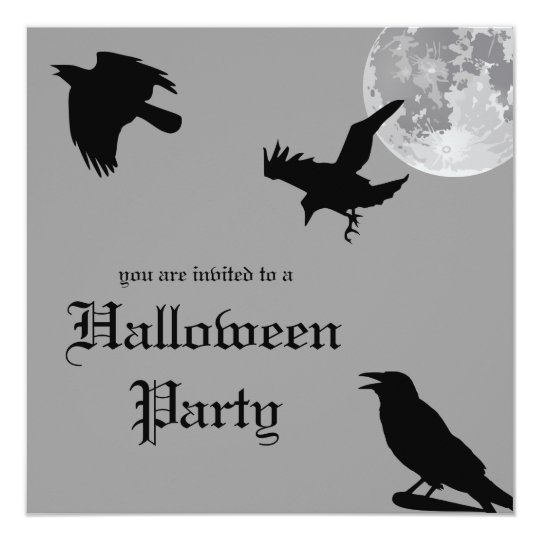Crow Dance Halloween Party Invitation
