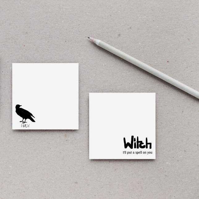 Crow Drawing and Naw Silhouette in Black Post-it Notes (Creator Uploaded)