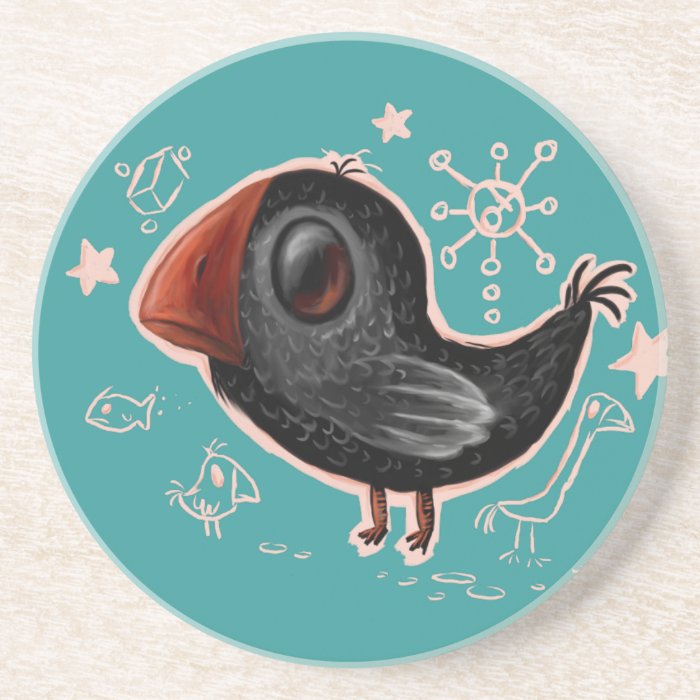 crow drink coaster