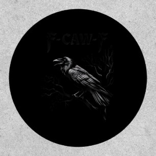 Crow, F-Caw-F Bird Retro Classic Patch