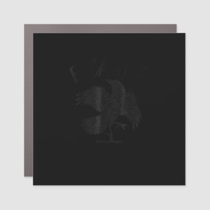 Crow, F-Caw-F Funny Bird Aesthetic Casual Car Magnet