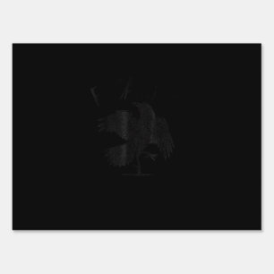 Crow, F-Caw-F Funny Bird Aesthetic Casual Sign