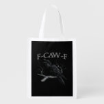 Crow, F-Caw-F Funny Bird Classic Vintage Style Grocery Bag