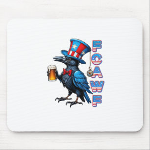 Crow, F-Caw-F Funny Bird Creative Casual Mouse Pad
