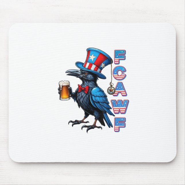 Crow, F-Caw-F Funny Bird Creative Casual Mouse Pad (Front)