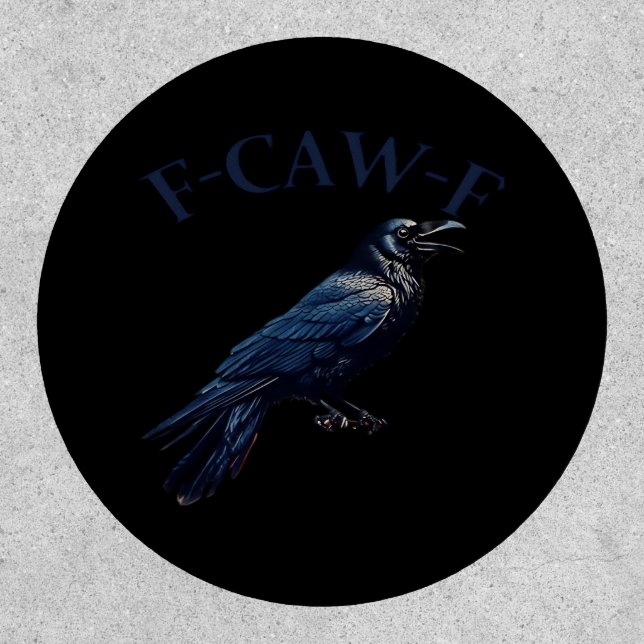 Crow, F-Caw-F Funny Bird Creative Casual Patch (Front)