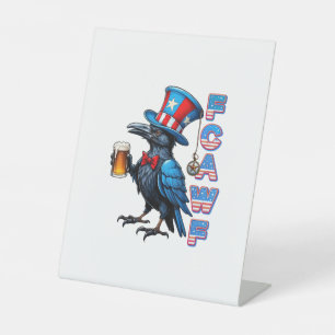 Crow, F-Caw-F Funny Bird Creative Casual Pedestal Sign