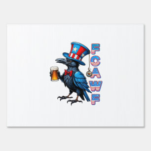 Crow, F-Caw-F Funny Bird Creative Casual Sign