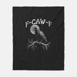 Crow F-Caw-F Funny Bird Crow Humor Tri-blend Trend Fleece Blanket