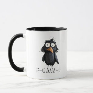 Crow, F-Caw-F Funny Bird F-Caw-F Cow Humor Meme Mug