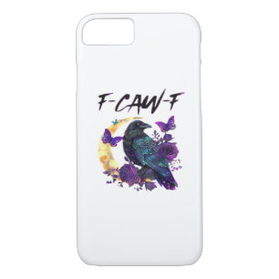 Crow F-Caw-F Funny Bird F-Caw-F Moon Gothic Adult iPhone 8/7 Case
