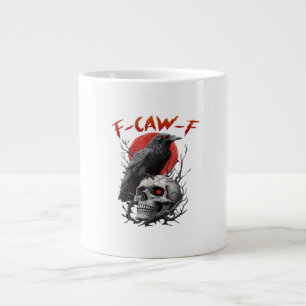 Crow, F-Caw-F Funny Bird F-Caw-F Moon Gothic Adult Giant Coffee Mug