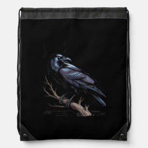 Crow, F-Caw-F Funny Bird Funny Quote Drawstring Bag