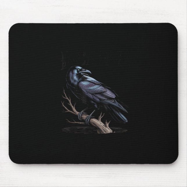 Crow, F-Caw-F Funny Bird Funny Quote Mouse Pad (Front)