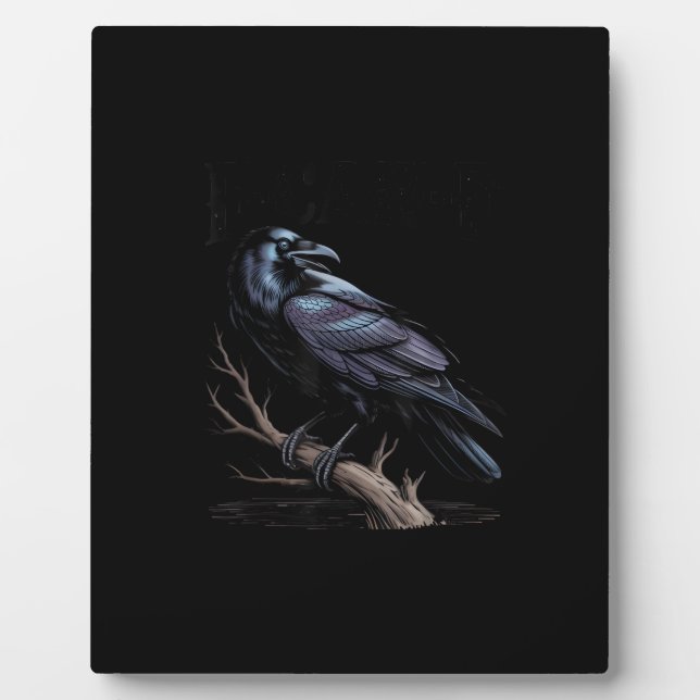 Crow, F-Caw-F Funny Bird Funny Quote Plaque (Front)