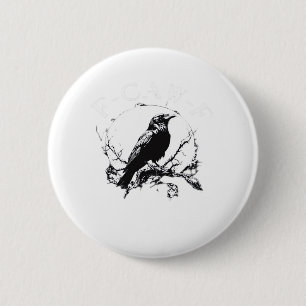 Crow, F-Caw-F Funny Bird Funny Trendy Button