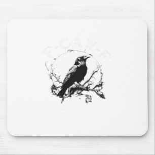 Crow, F-Caw-F Funny Bird Funny Trendy Mouse Pad