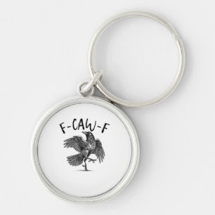 Crow, F-Caw-F Funny Bird Keychain
