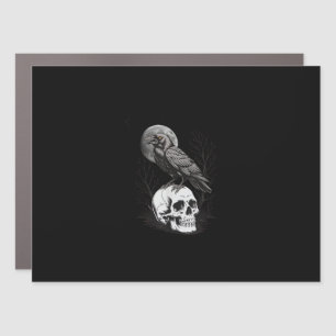 Crow, F-Caw-F Funny Bird Moon Gothic Adult Humor C Car Magnet