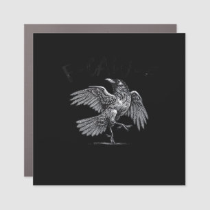 Crow, F-Caw-F Funny Bird Moon Gothic Adult Humor C Car Magnet