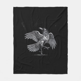 Crow, F-Caw-F Funny Bird Moon Gothic Adult Humor C Fleece Blanket