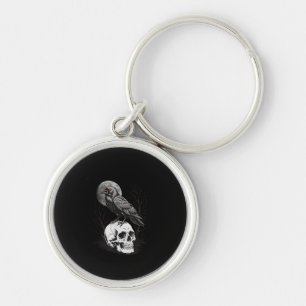 Crow, F-Caw-F Funny Bird Moon Gothic Adult Humor C Keychain