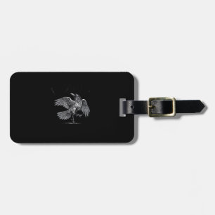Crow, F-Caw-F Funny Bird Moon Gothic Adult Humor C Luggage Tag