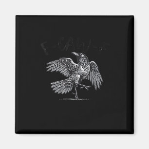 Crow, F-Caw-F Funny Bird Moon Gothic Adult Humor C Magnet