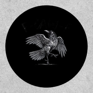 Crow, F-Caw-F Funny Bird Moon Gothic Adult Humor C Patch