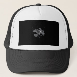 Crow, F-Caw-F Funny Bird Moon Gothic Adult Humor C Trucker Hat