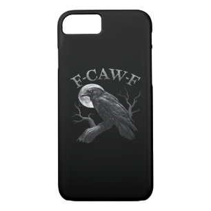 Crow F-Caw-F Funny Bird Moon Gothic Adult Humor Cr iPhone 8/7 Case
