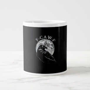 Crow F-Caw-F Funny Bird Moon Gothic Adult Humor Cr Giant Coffee Mug