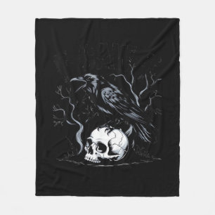 Crow, F-Caw-F Funny Bird Moon Gothic Adult Humor Fleece Blanket