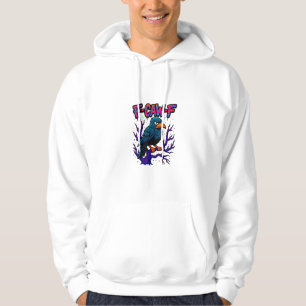 Crow, F-Caw-F Funny Bird Moon Gothic Adult Humor M Hoodie