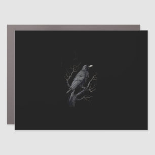 Crow, F-Caw-F Funny Bird Moon Gothic Adult Humor T Car Magnet