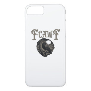 Crow, F-Caw-F Funny Bird Moon Gothic Retro Graphic iPhone 8/7 Case