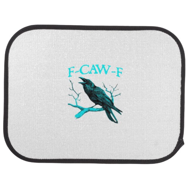 Crow F-Caw-F Funny Bird Retro Car Floor Mat (Rear)