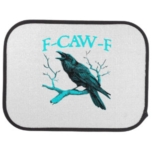 Crow F-Caw-F Funny Bird Retro Design Creative Styl Car Floor Mat