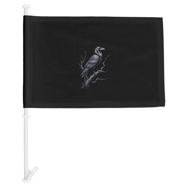 Crow F-Caw-F Funny Bird Saying Humor Meme Car Flag (Front)