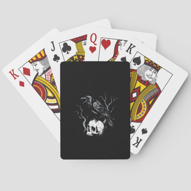 Crow F-Caw-F Funny Bird Saying Humor Meme Desin Poker Cards (Back)