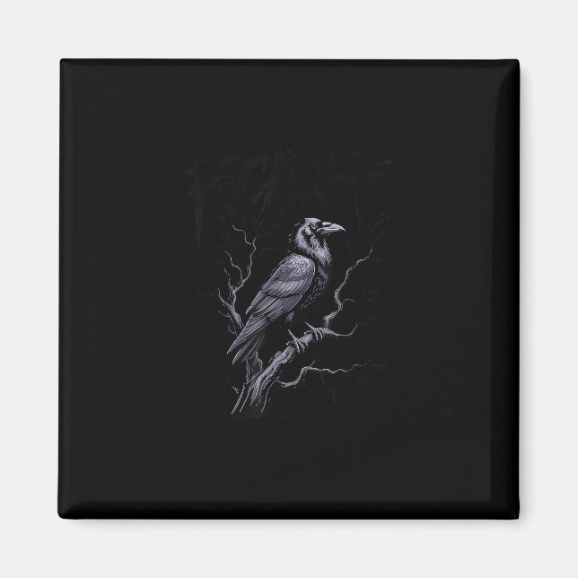 Crow F-Caw-F Funny Bird Saying Humor Meme Magnet (Front)