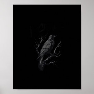 Crow, F-Caw-F Funny Bird Vintage Style Poster