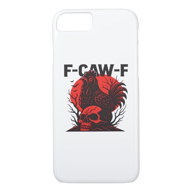 Crow F-Caw-F Funny Gothic Humor Case-Mate iPhone Case (Back)