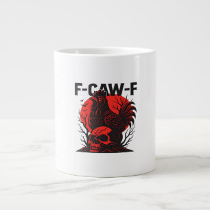 Crow F-Caw-F Funny Gothic Humor Giant Coffee Mug