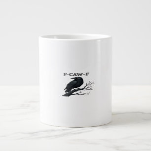 Crow F-Caw-F Funny Gothic Moon Bird Novelty Adult Giant Coffee Mug
