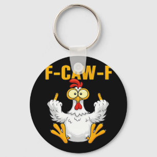 Crow F-Caw-F Funny Humor Gothic Keychain