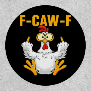 Crow F-Caw-F Funny Humor Gothic Patch