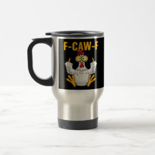 Crow F-Caw-F Funny Humor Gothic Travel Mug