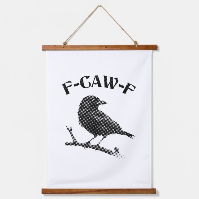 Crow F-CAW-F Halloween Hanging Tapestry (Front)