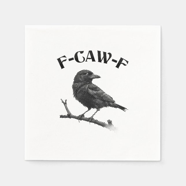 Crow F-CAW-F Halloween Napkins (Front)